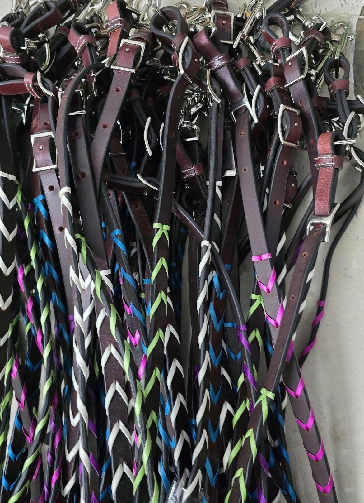 SK Leather Braided Reins
