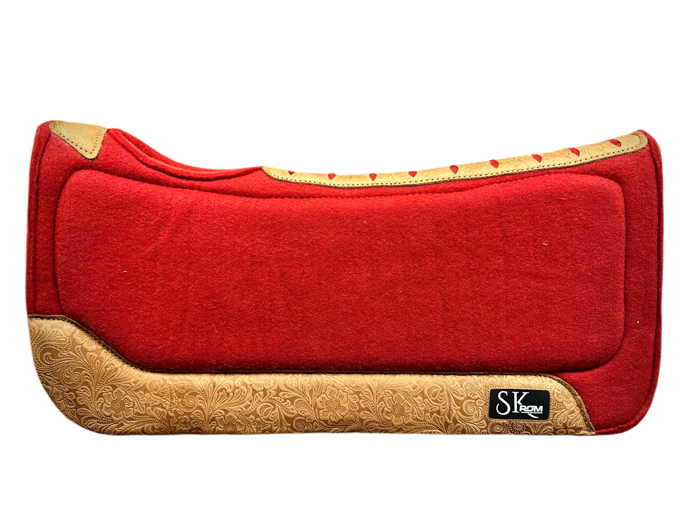 Red / Tooled Caramelo Leathers ROM Pad - CA